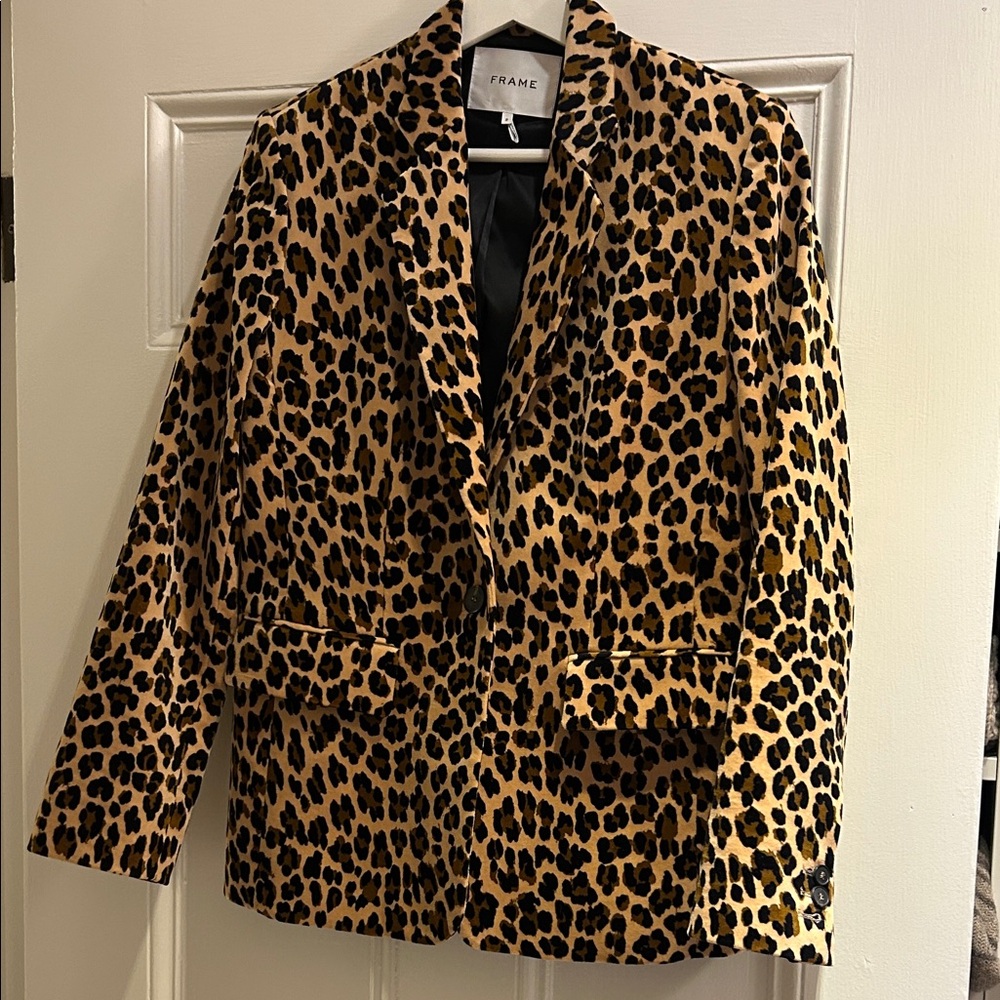 Frame Denim Animal Print Women's Blazer